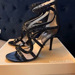 Michael Kors, black with black sequin Larisa sandal
